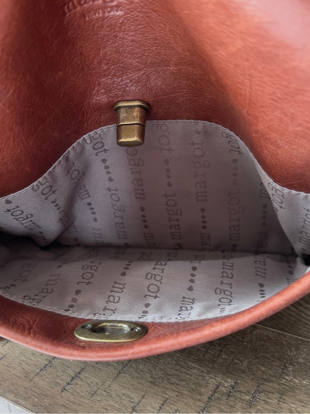 margot New York Leather Saddle Bag - Cognac Brown - Picture 5 of 12